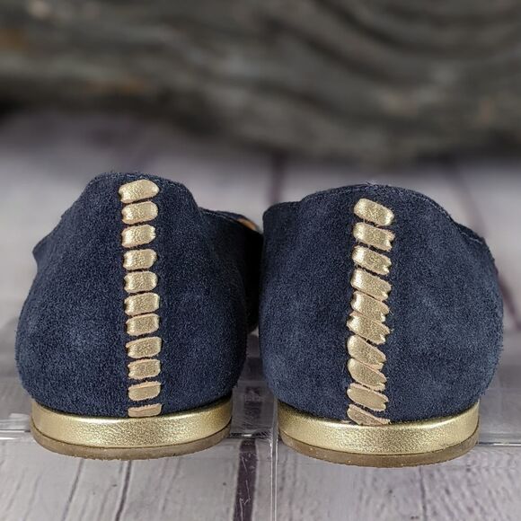 Jack Rogers Rebecca Ballet Flat - Navy Blue Suede - Picture 5 of 9